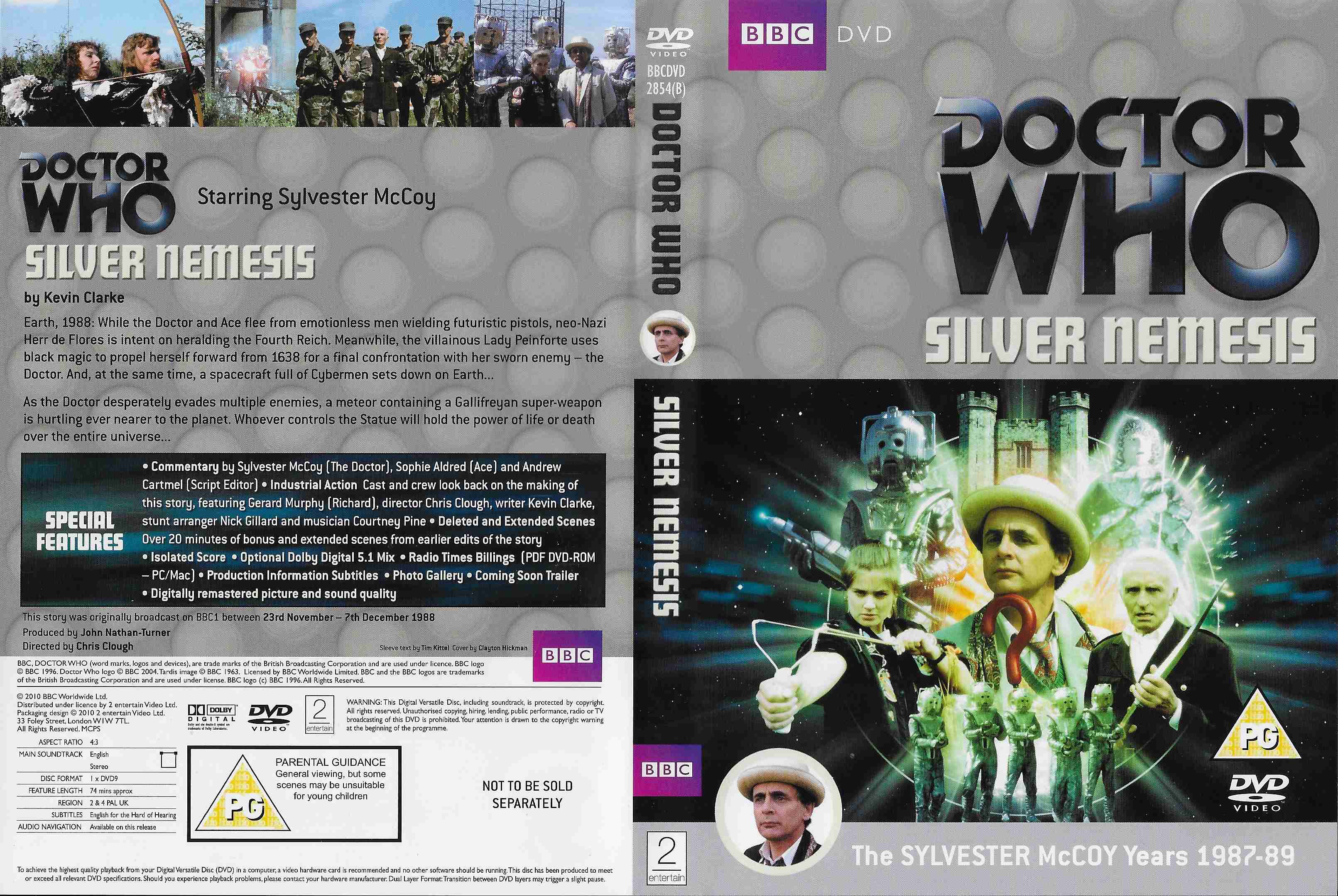 Picture of BBCDVD 2854B Doctor Who - Silver nemesis by artist Kevin Clarke from the BBC records and Tapes library